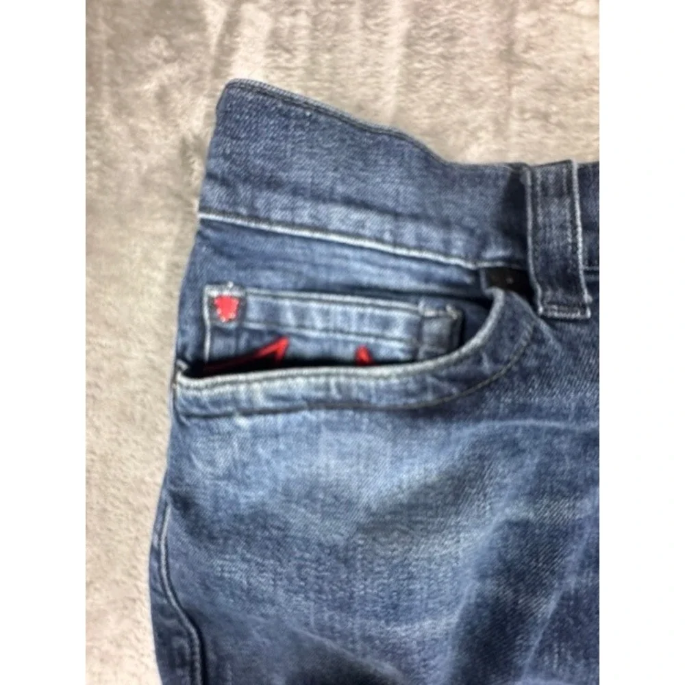True Religion x‎ Manchester United Men's Jeans Size 36 Red Thick Stitch Jack